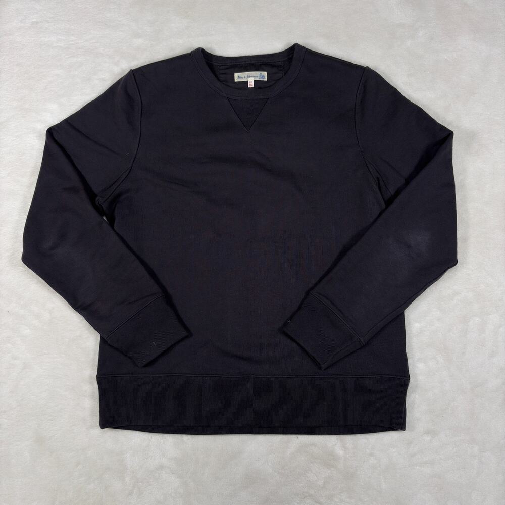 Merz b. Schwanen 6/L Black Crewneck Sweatshirt Made In Germany
